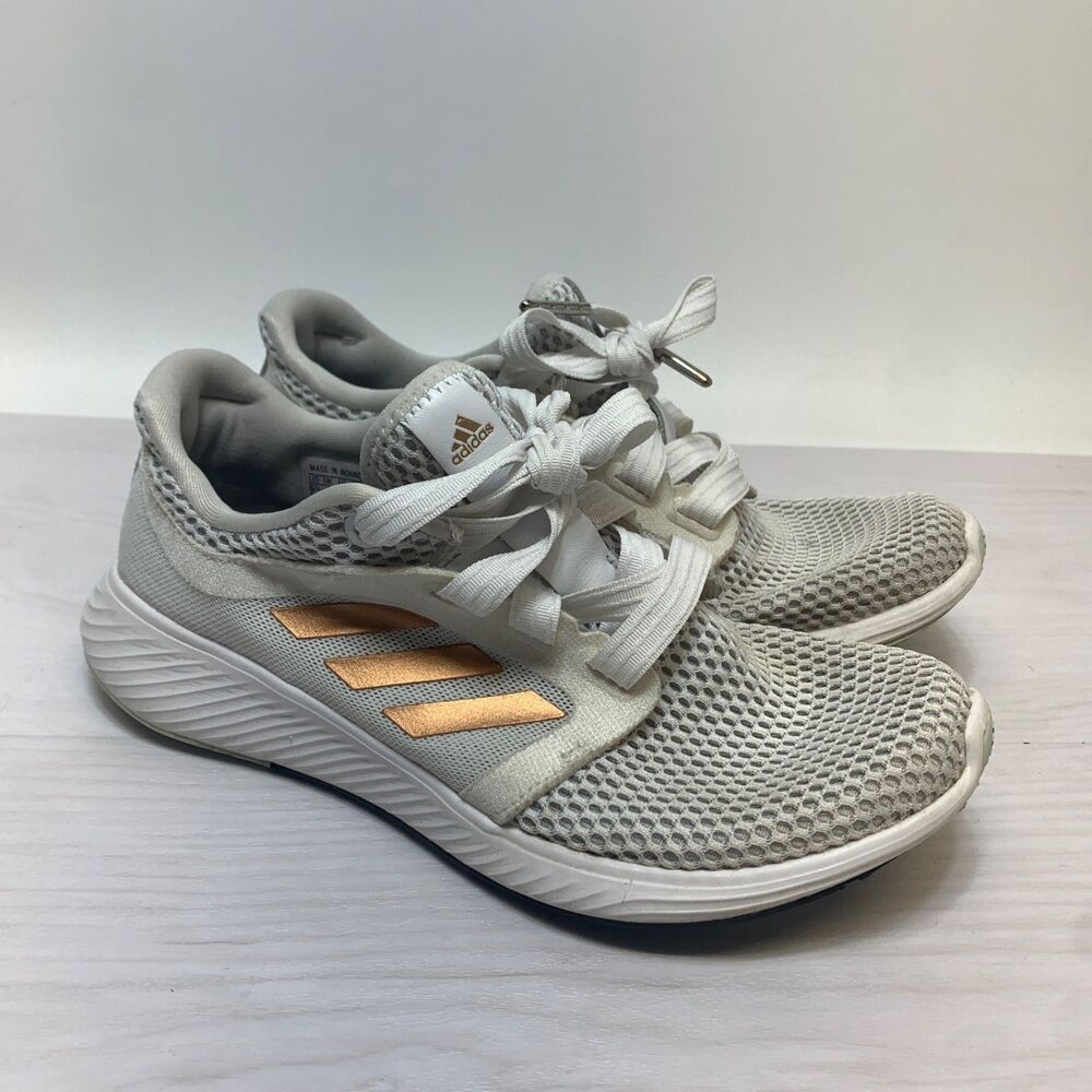 Adidas EG1286 Women’s 6.5 Edge Lux 3 White Mesh Lace Up Comfort Running Sneakers